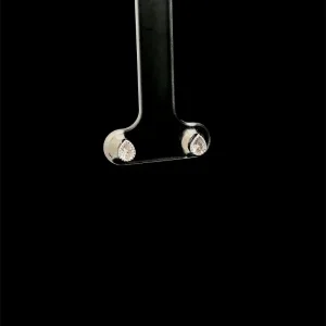 BRINCO CRISTAL GOTA DE PRATA 4mm