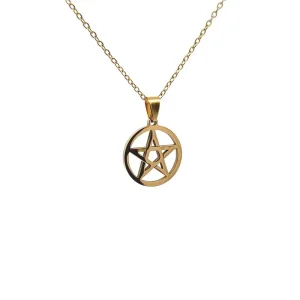 GARGANTILHA ESTRELA INOX GOLD 50cm