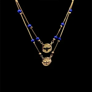 ESCAPULARIO DIVINO ESPIRITO SANTO AZUL FOLHEADO 70cm