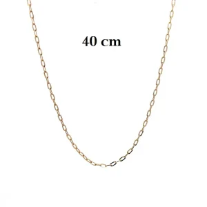 CORRENTE ELO CARTIER FOLHEADO 40cm/2mm