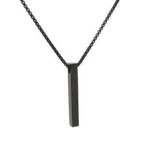 GARGANTILHA PINGENTE PILAR INOX BLACK 70cm