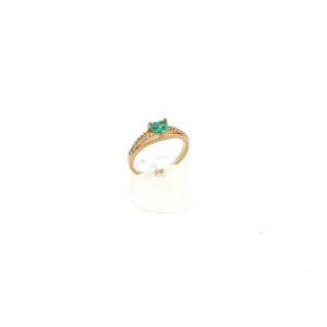ANEL CRISTAL CORACAO PARAIBA FOLHEADO