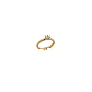 ANEL SOLITARIO INOX GOLD