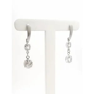 BRINCO LONGO C/ ZIRCONIA DUPLA INOX 4cm