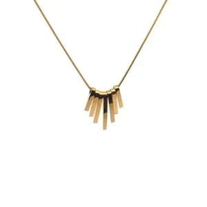 GARGANTILHA RABO DE RATO C/ PINOS INOX GOLD 45cm + 5cm Ext