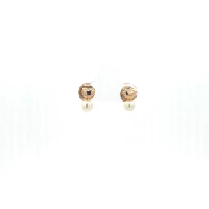 BRINCO CORACAO PEROLA FOLHEADO 6mm