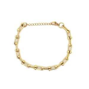 PULSEIRA ELO INOX GOLD 18cm + 3cm Ext