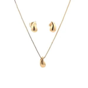 CONJUNTO GOTA LISA FOLHEADO 45cm/5mm