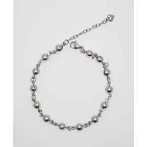 PULSEIRA INOX COM BOLINHAS 4mm/17cm