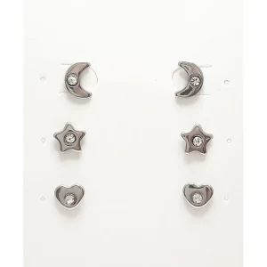 TRIO DE BRINCOS INOX 6mm