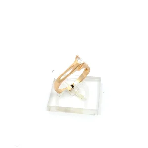 ANEL CRISTAL OVAL FOLHEADO