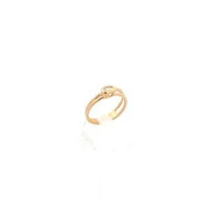 ANEL CRISTAL GOTA FOLHEADO