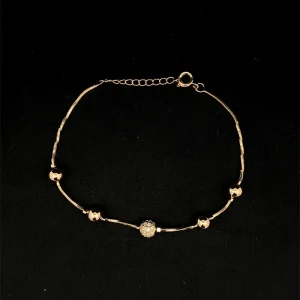 PULSEIRA BOLAS FOLHEADO 17cm + 3cm Ext