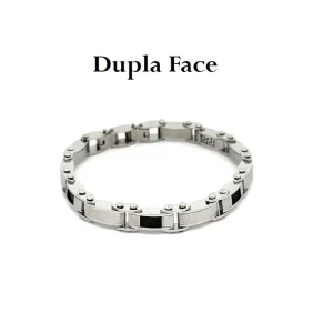 PULSEIRA DUPLA FACE INOX/INOX BLACK 21cm