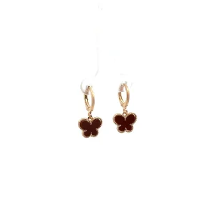 BRINCO ARGOLA C/ BORBOLETA FOLHEADO 11,5mm
