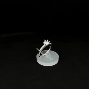 ANEL SOLITARIO DE PRATA 5mm