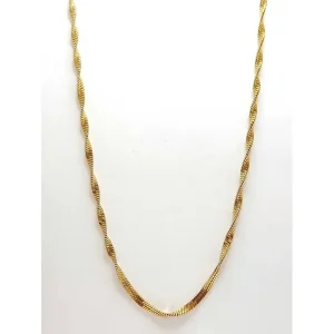 CORRENTE ENTRELACADA INOX GOLD 45cm