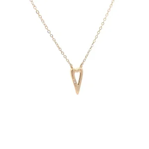 GARGANTILHA CORACAO ABERTO C/ CRISTAL FOLHEADO 40cm + 5cm Ext
