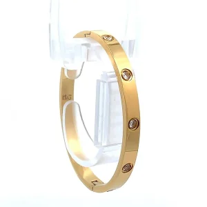 PULSEIRA BRACELETE CRISTAIS INOX GOLD 63mm