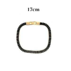 PULSEIRA RIVIERA BLACK FOLHEADO 17cm
