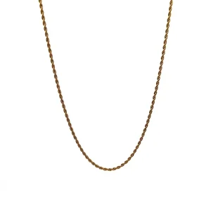 CORRENTE CORDAO BAIANO INOX GOLD 45cm/1mm