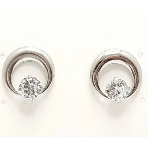BRINCO ARCO REDONDO C/ ZIRCONIA 14mm