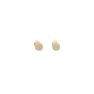 BRINCO REDONDO CRAVEJADO FOLHEADO 7,3mm