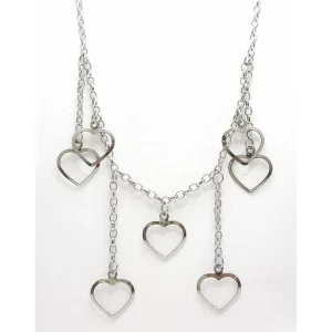 CHOKER C/CORACAO INOX 35+7cm