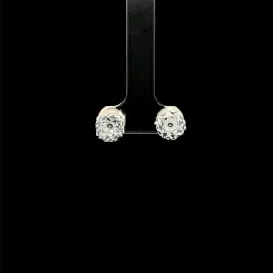 BRINCO CRISTAL ROSE CUT DE PRATA 8mm