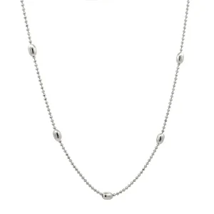 CORRENTE CHOKER BOLINHAS DE RODIO 35cm + 10cm Ext