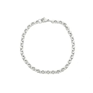 PULSEIRA ELO PORTUGUES INOX 22cm