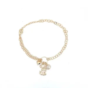 PULSEIRA ELO PATUA PET FOLHEADO 17cm + 3cm Ext