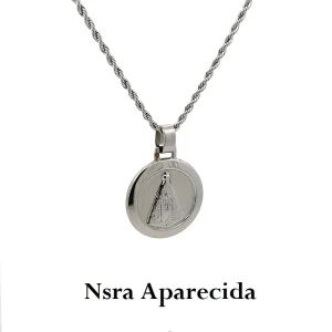 GARGANTILHA NSRA APARECIDA INOX 45cm/27mm