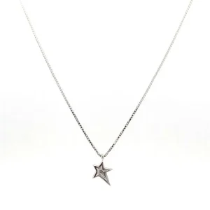 GARGANTILHA ESTRELA DE PRATA 45cm