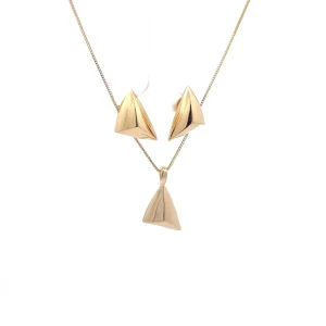 CONJUNTO TRIANGULO PONTUDO FOLHEADO 45cm/10mm