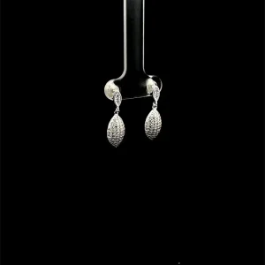 BRINCO PENDURICALHO CRAVEJADO DE PRATA 8mm