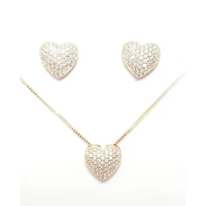 CONJUNTO CORACAO CHUVEIRO 12 mm FOLHEADO