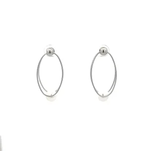 BRINCO PENDURICALHO ARO OVAL C/ PEROLA INOX 16mm