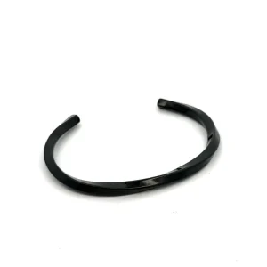 PULSEIRA BRACELETE LISO TORCIDO INOX BLACK