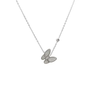 GARGANTILHA BORBOLETA MADREPEROLA INOX 45cm + 5cm Ext