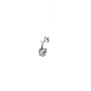 PIERCING CRISTAL CORACAO INOX