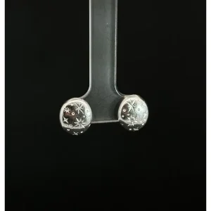 BRINCO OVAL C/ CRISTAL DE PRATA 10mm