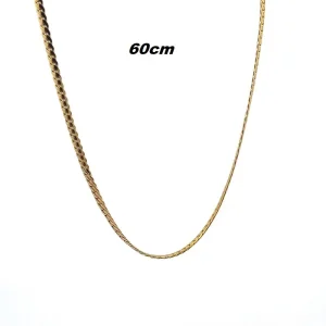 CORRENTE GRUMET INOX GOLD 60cm/3mm