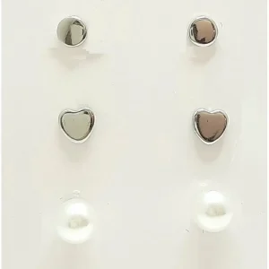 TRIO DE BRINCOS INOX 3, 5 e 6mm