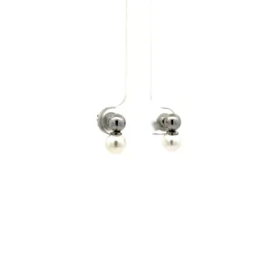 BRINCO BOLINHAS INOX E PEROLA 6mm