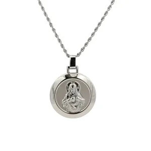 GARGANTILHA MEDALHA SC DE JESUS INOX 45cm/30mm