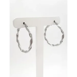 BRINCO ARGOLA TORCIDA INOX 30mm