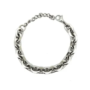PULSEIRA ELO CADEADO INOX 18cm + 4cm Ext/10mm