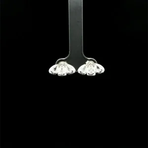 BRINCO 3 GOTAS CRISTAIS DE PRATA 14x6mm