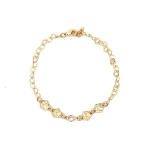 PULSEIRA PET ELO CORACAO FOLHEADO 17cm + 3cm Ext